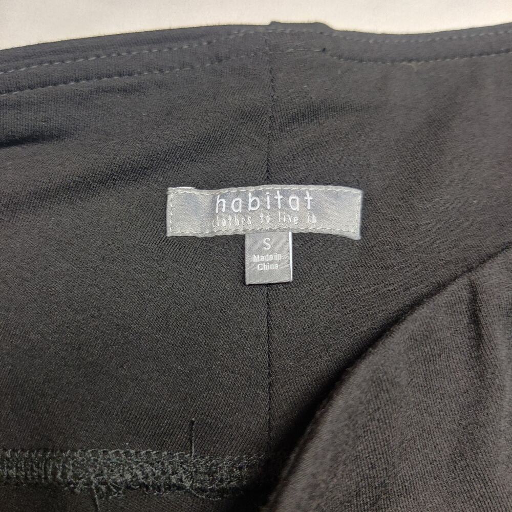 Habitat Pull On Knit Travel Pant Black Ankle Length Small Minimalist Comfort - Picture 9 of 15